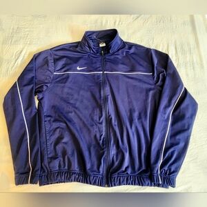 New NWOT Vintage Nike Men's Navy Windbreaker Dri-Fit Zipper Jacket